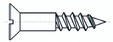 Viti per legno a testa svasata piana con intaglio